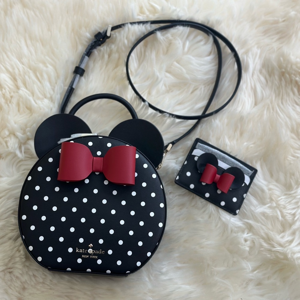 BUNDLE- Kate Spade Disney Minnie Mouse Bag & Kate Spade Minnie Mouse Card Holder